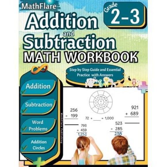 Addition and Subtraction Math Workbook 2nd and 3rd Grade: Word Problems Grade 2- - Picture 1 of 1